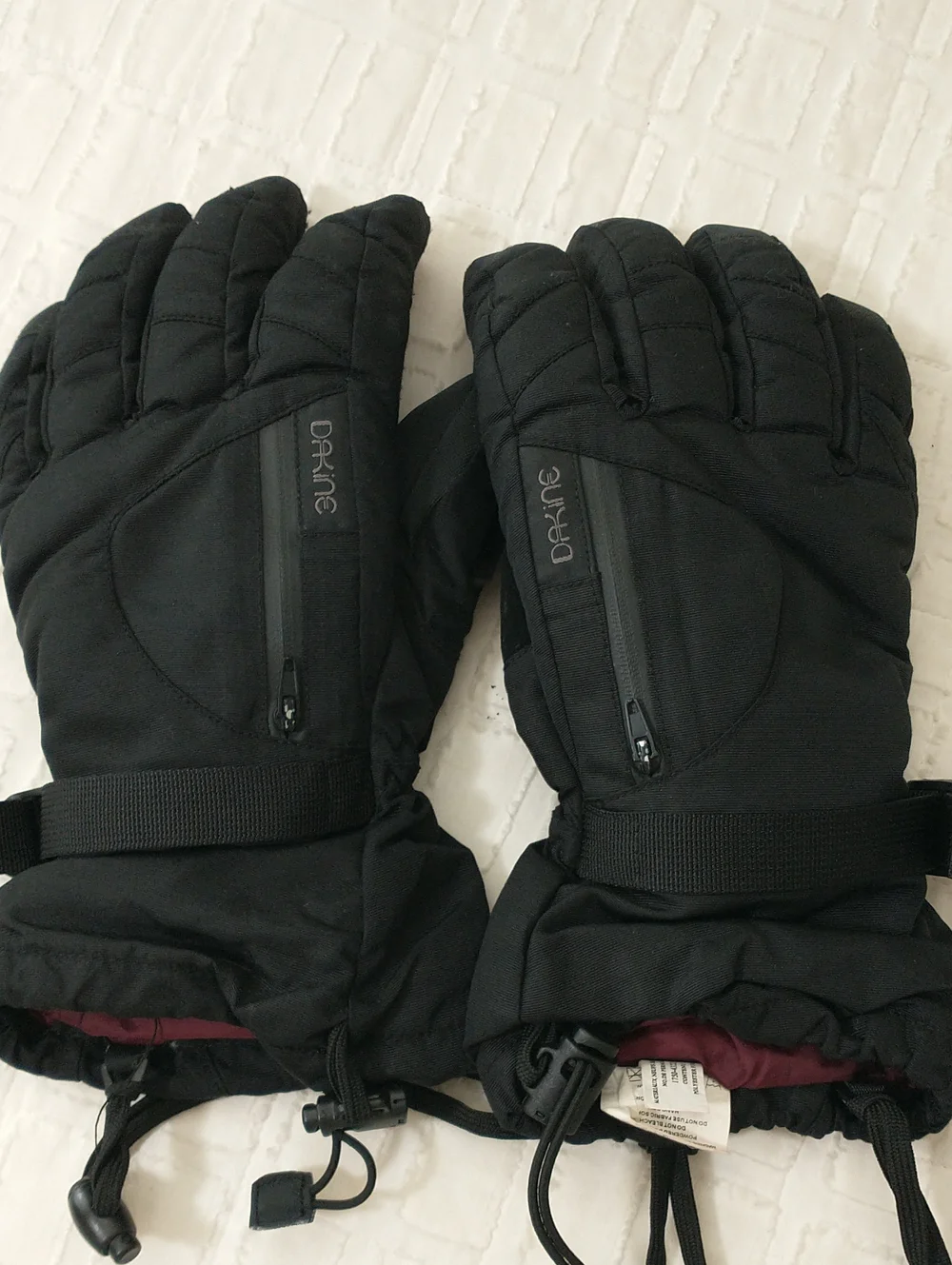 Dakine Eclipse Gore Tex Winter Gloves, Zipper Insert, Cinches, Women's Size M